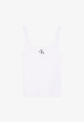 Calvin Klein Jeans MONOGRAM SCOOP - Top - brilliant white