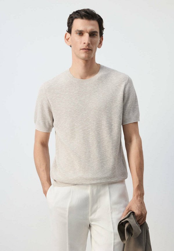 Mango ADULT - Basic T-shirt - sand