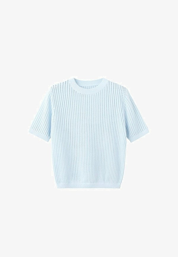 Mango Basic T-shirt - light blue