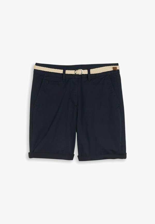 TOM TAILOR TOM TAILOR HOSEN & CHINO CHINO BERMUDA SHORTS MIT GÜRTEL - Shorts - sky captain blue