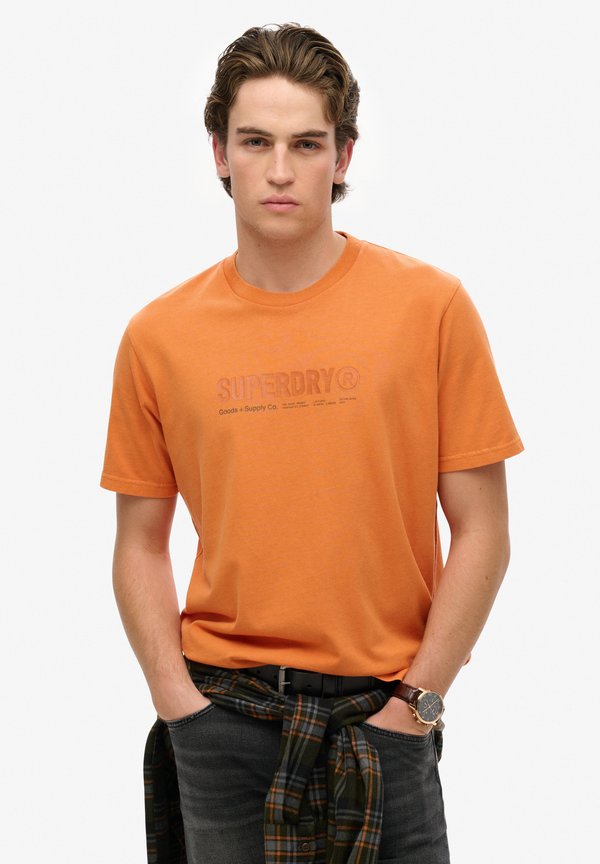 Superdry & Co UTILITY GRAPHIC  - Print T-shirt - rusted orange