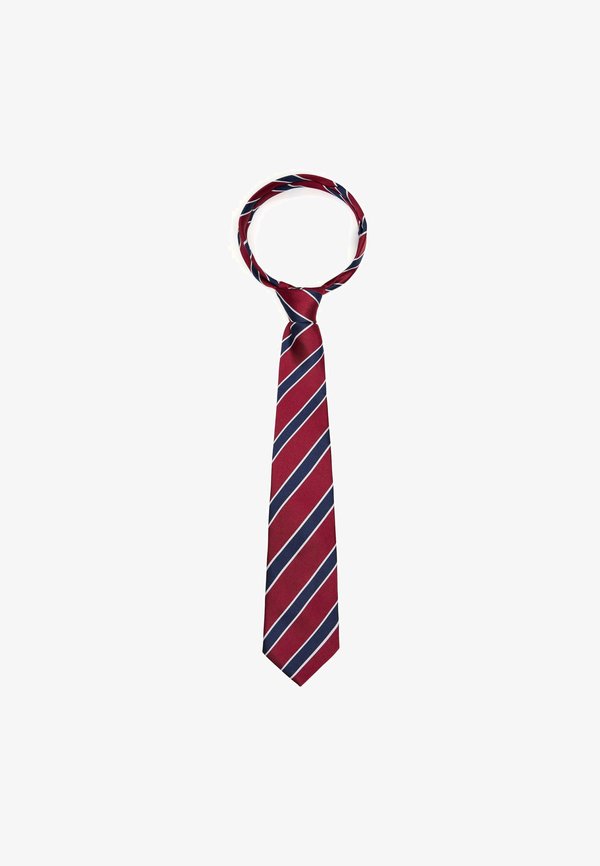 Bershka STRIPED - Tie - bordeaux