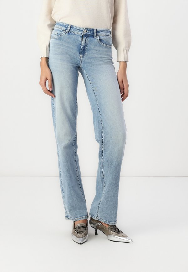 ONLY Straight fit ONLBLUSH Mid waist - Straight leg jeans - light blue denim