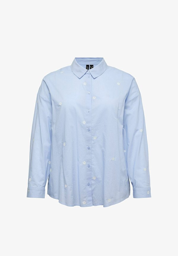 Vero Moda Curve VMCODONA - Button-down blouse - brunnera blue
