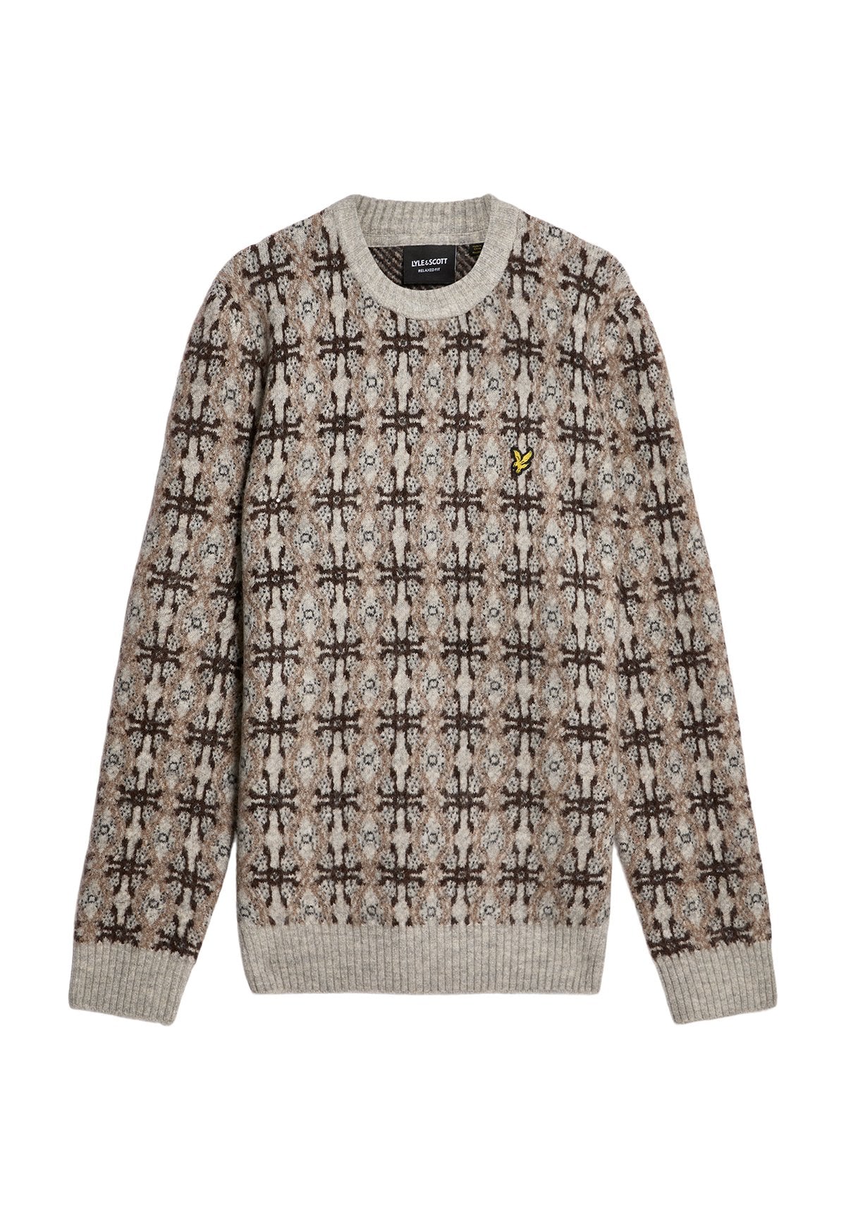 Lyle & Scott BRUSHED INTARSIA CREW NECK