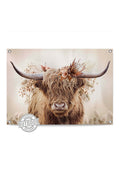 Orange Wallz COW AND FLOWERS