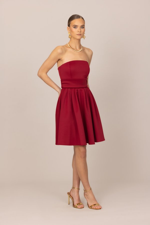 WAL G. JENIN WRAP SKATER DRESS