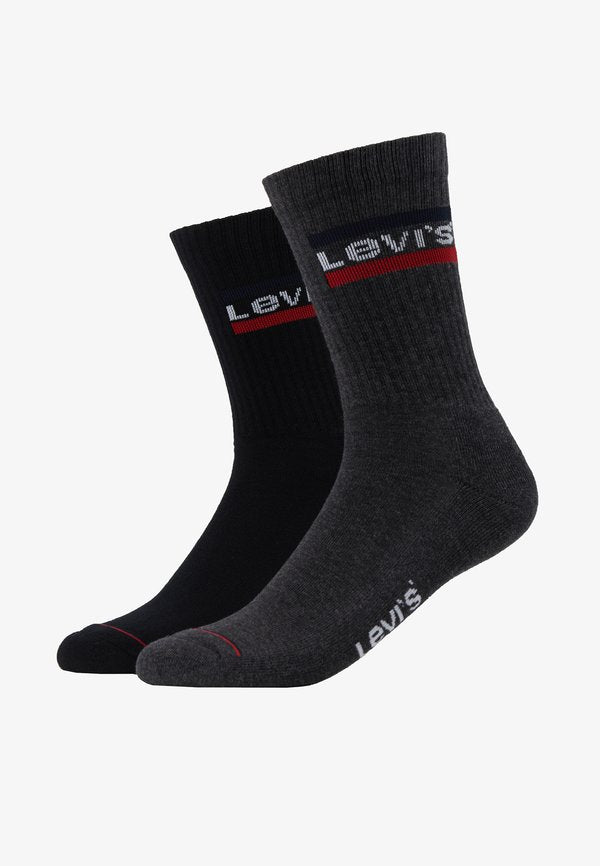 Levi's® REGULAR CUT LOGO 2 PACK - Socks - mid grey/black