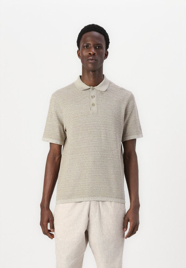 Jack & Jones JJEGEORGE KNIT POLO SS SN - Polo shirt - coriander