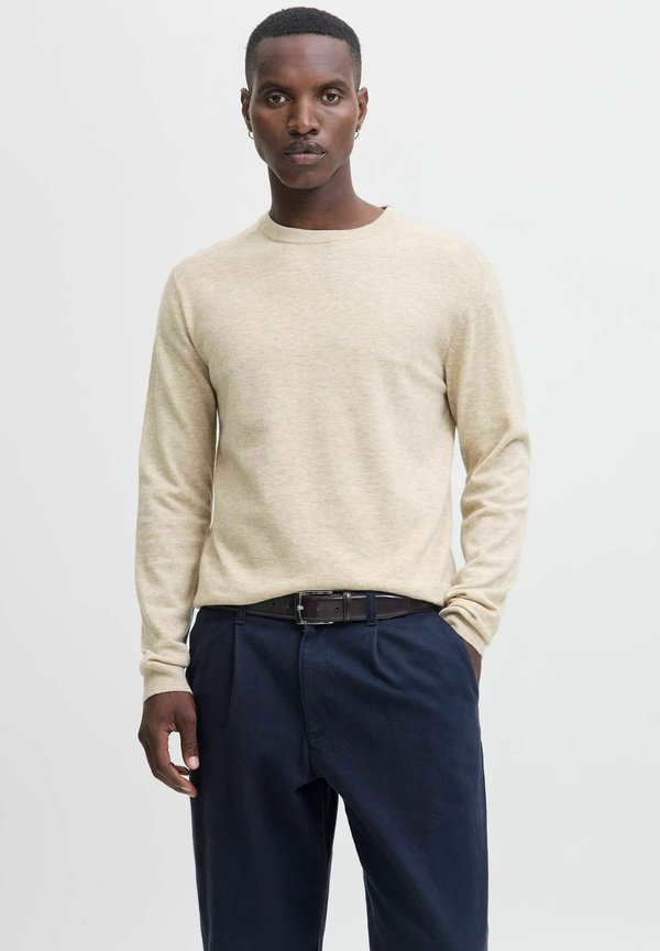 Jack & Jones Knitted Plain Knitted - Jumper - oatmeal