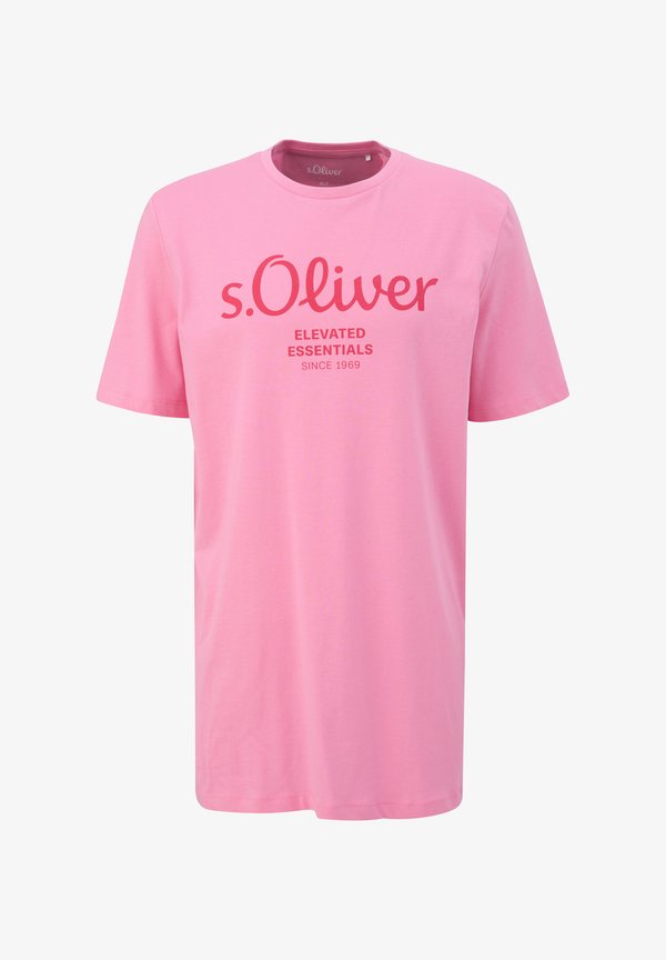 s.Oliver MIT LOGO - Print T-shirt - rosa