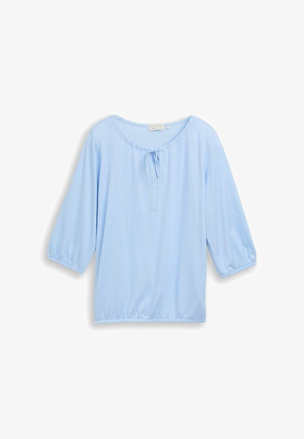 TOM TAILOR PLUS SIZE - MIT STREIFENMUSTER - Blouse - blue white thin stripe