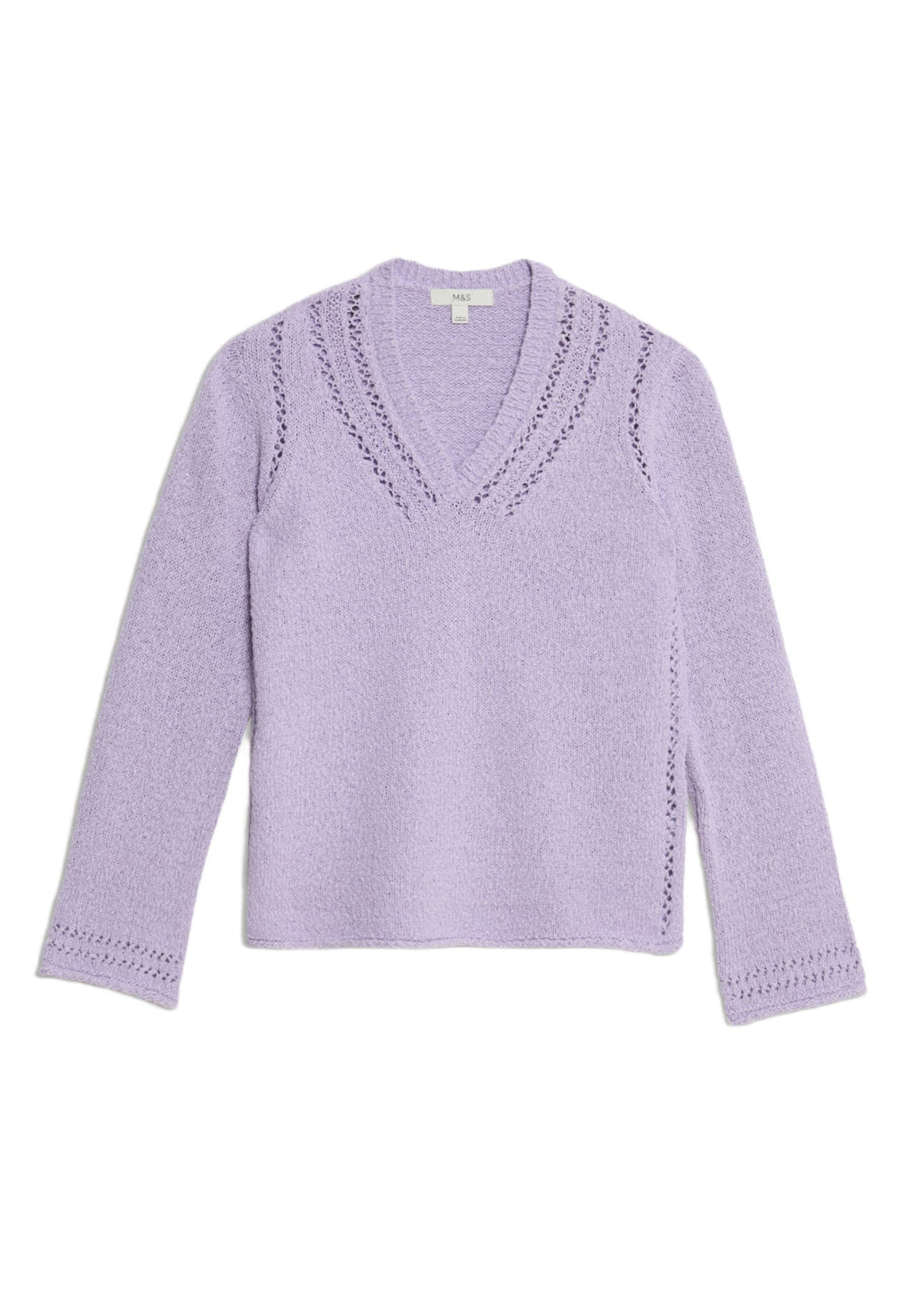 Marks & Spencer COTTON RICH TEXTURED V-NECK
