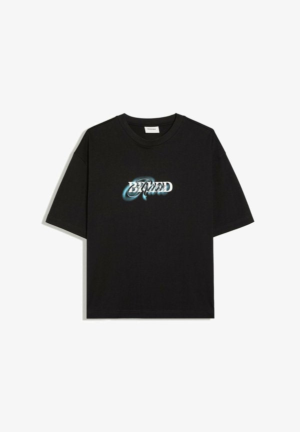 Bershka PRINT T-SHIRT - Print T-shirt - black