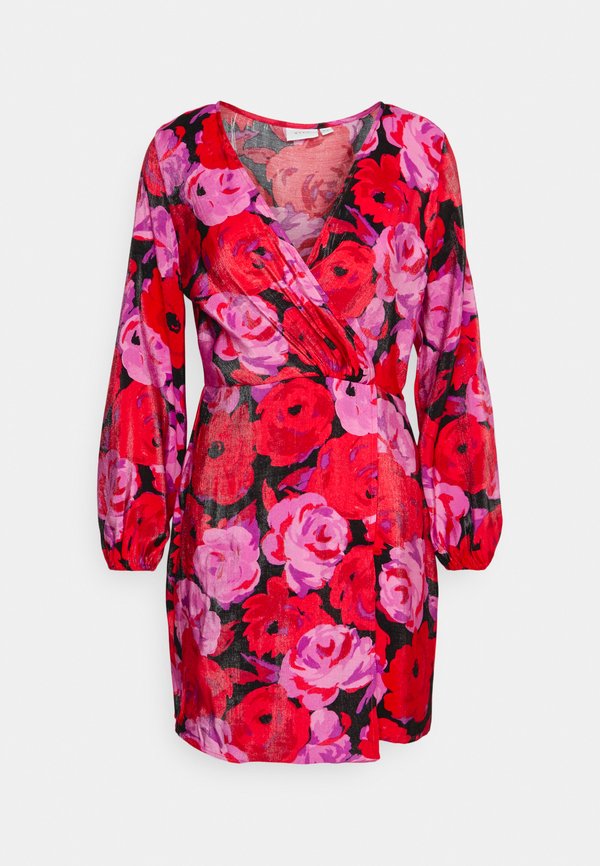 VILA Petite VIFLORA SHORT WRAP DRESS