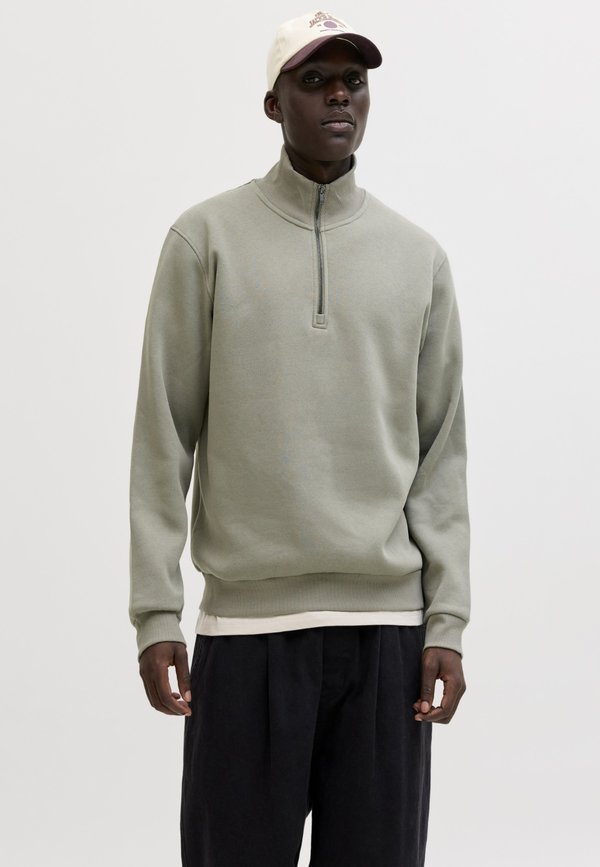 Jack & Jones JJEBRADLEY SWEAT HALF ZIP NOOS - Sweatshirt - vetiver