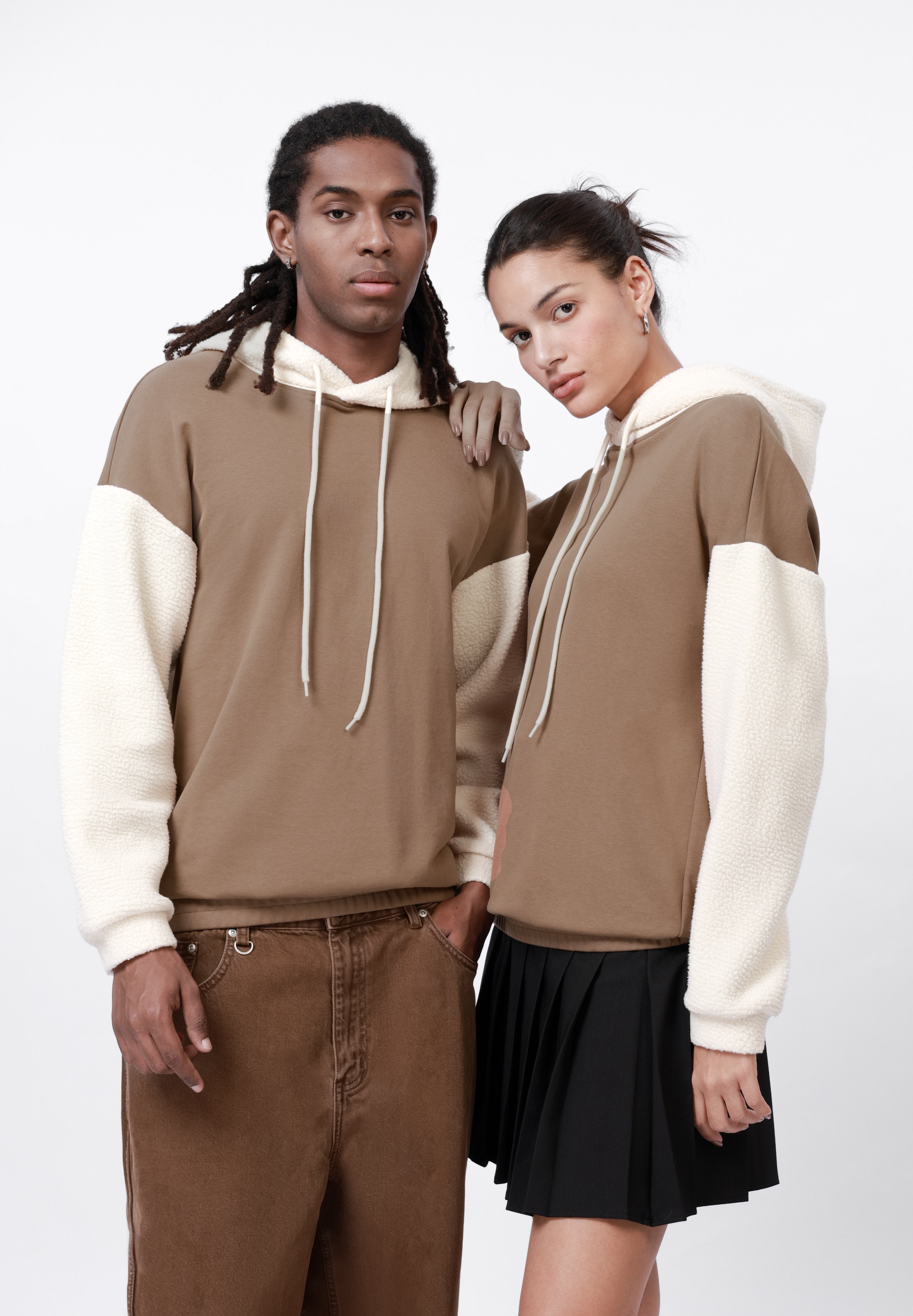 YOURTURN BORG HOOD AND SLEEVES UNISEX