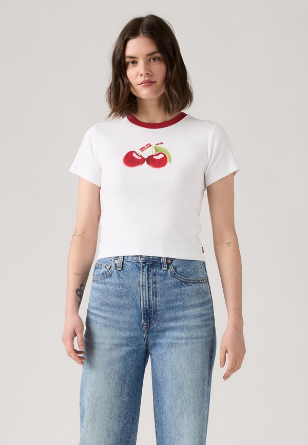 Levi's® ESSENTIAL SPORTY TEE - Print T-shirt - photo fruit cherry bright white