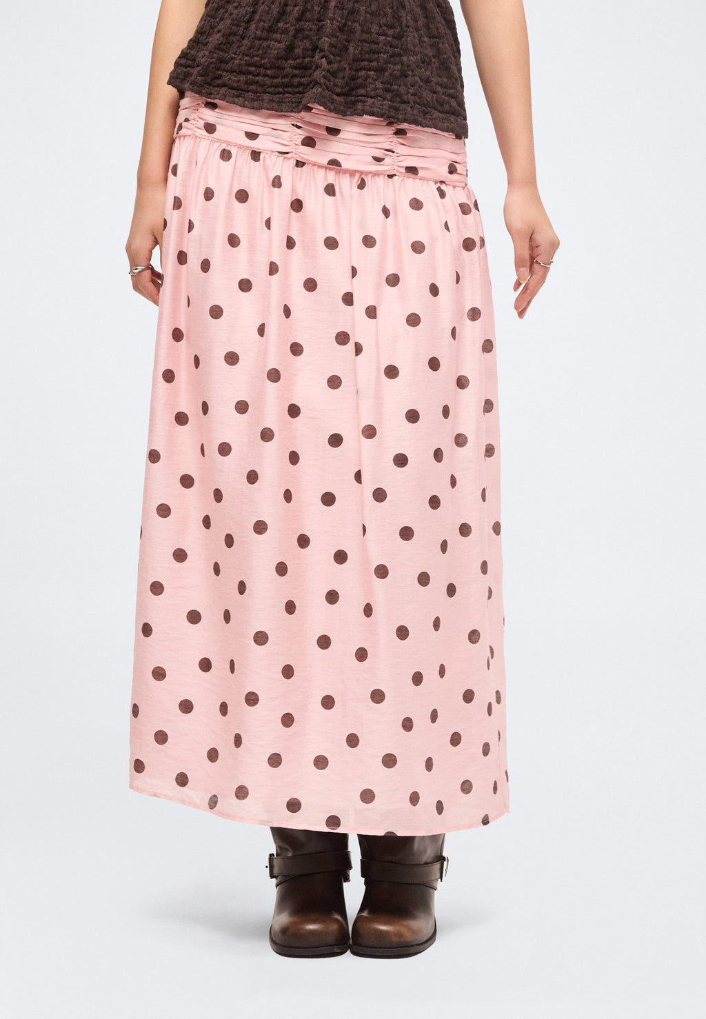Forever New ROSELLA POLKA DOT RUCHED SKIRT
