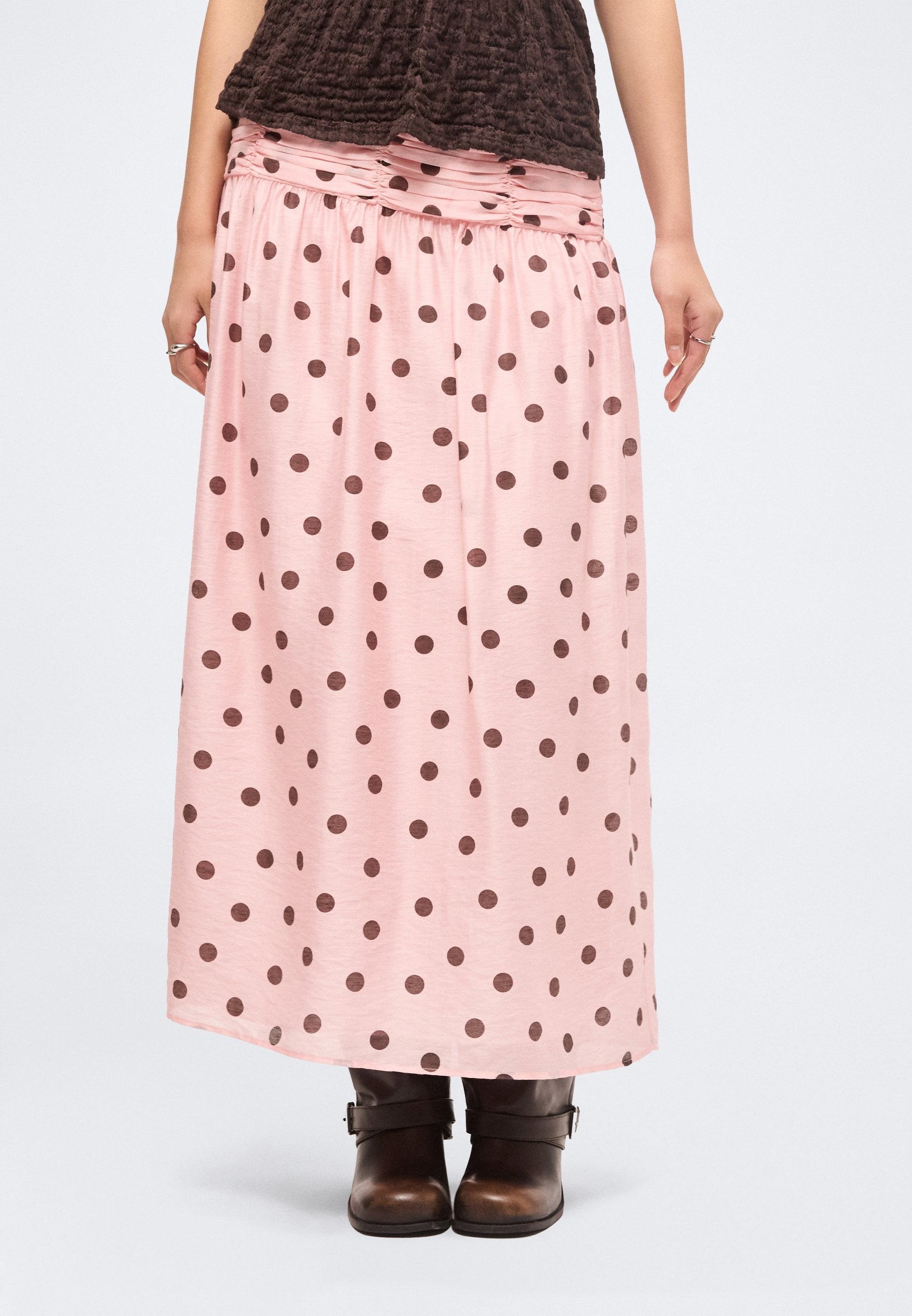 Forever New ROSELLA POLKA DOT RUCHED SKIRT