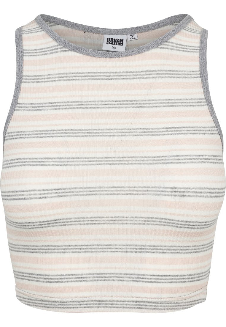 Urban Classics LADIES RIB STRIPE CROPPED TOP