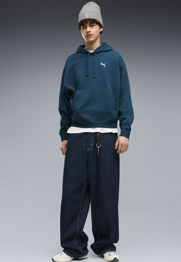 Puma ESSENTIALS OVERSIZED HOODIE - Hoodie - midnight petrol