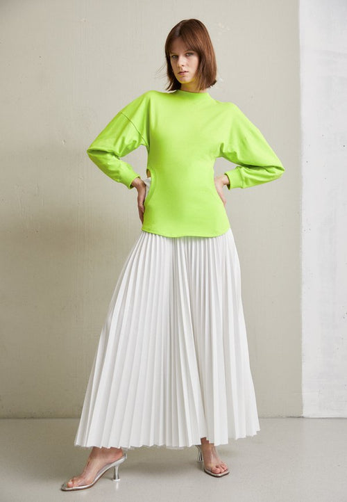 A.W.A.K.E. MODE LONG SLEEVE TOP WITH CUT-OUT DETAIL