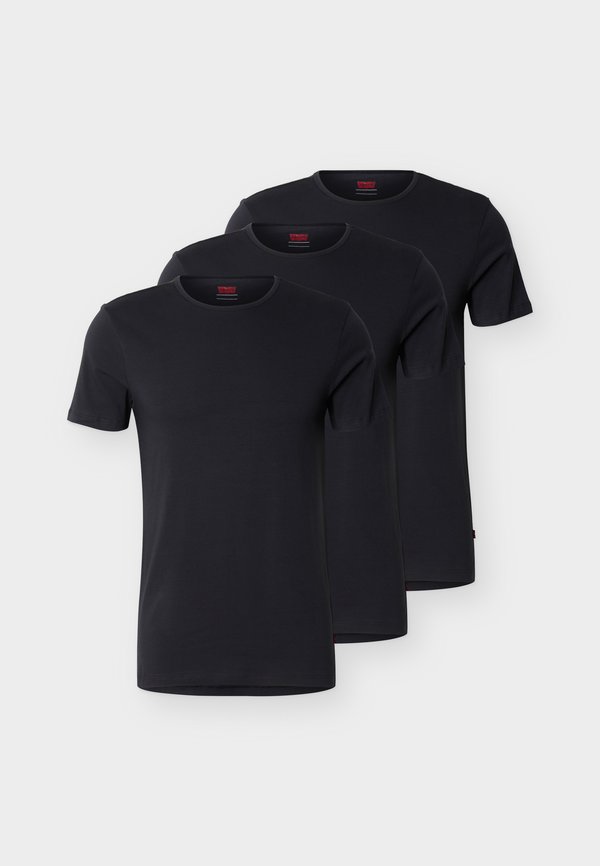 Levi's® MEN SOLID CREW 3 PACK - Undershirt - black