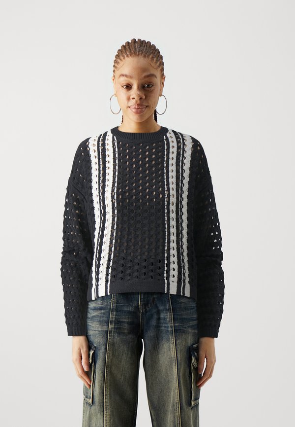 Vero Moda VMLESTER O NECK - Jumper - black/birch