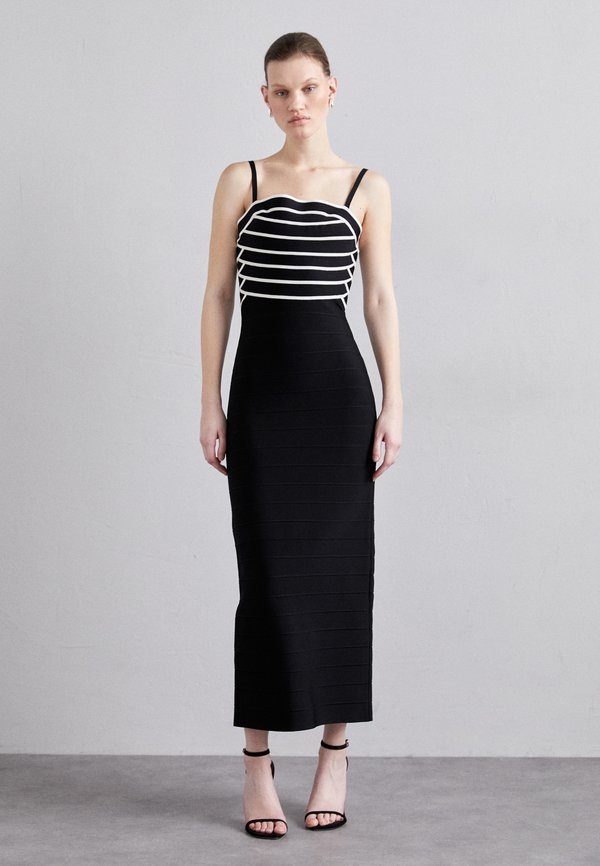 Hervé Léger STRIPED BANDAGE GOWN