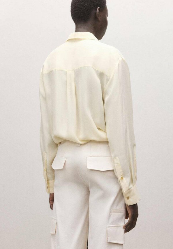 Mango Button-down blouse - light yellow