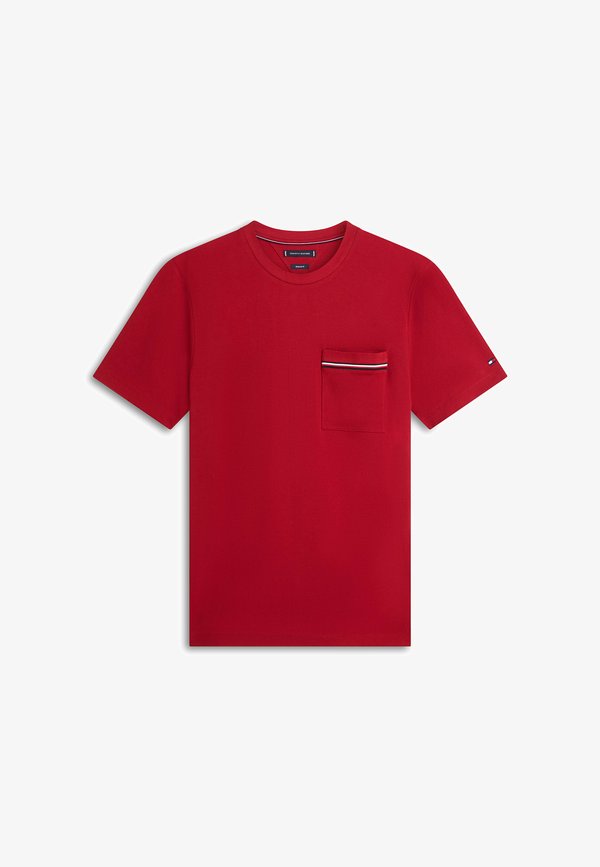 Tommy Hilfiger GLOBAL STRIPE POCKET PIQUE JERSEY T-SHIRT - Print T-shirt - regatta red