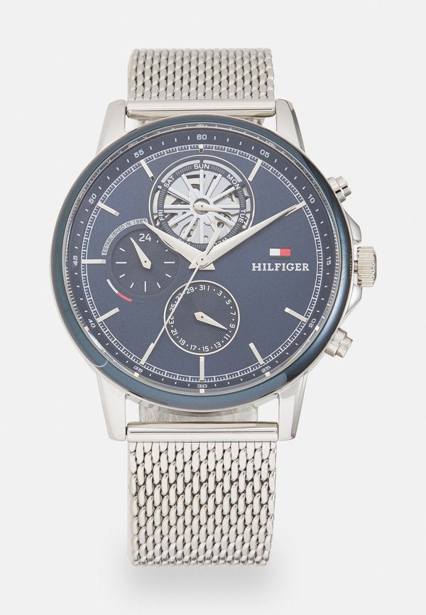 Tommy Hilfiger STEWART - Watch - silver-coloured/blue