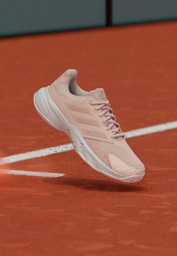 adidas Performance COURTJAM CONTROL 3 CLAY - Clay court tennis shoes - crystal white