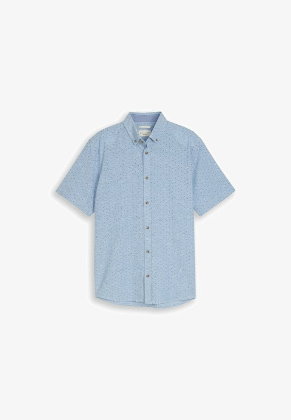TOM TAILOR REGULAR FIT KURZARMHEMD - Shirt - bleeched blue design