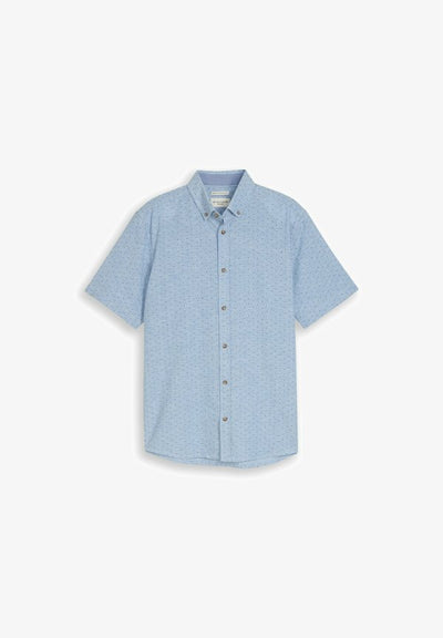 TOM TAILOR REGULAR FIT KURZARMHEMD - Shirt - bleeched blue design