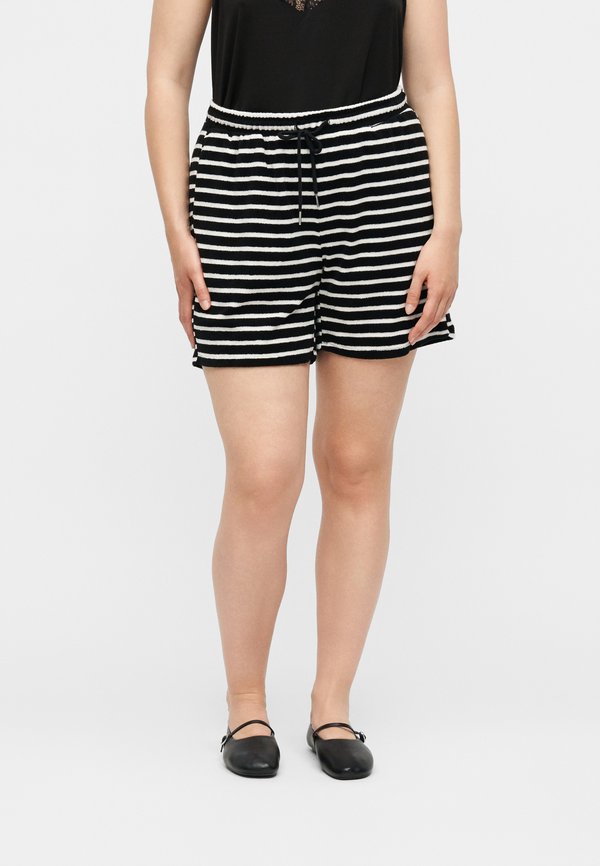 Vero Moda Curve VMCLINE WIDE - Shorts - birch/black