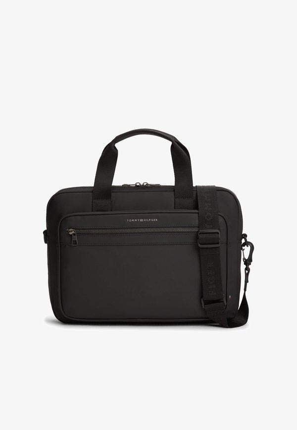 Tommy Hilfiger METAL LOGO LAPTOP BAG - Laptop bag - black
