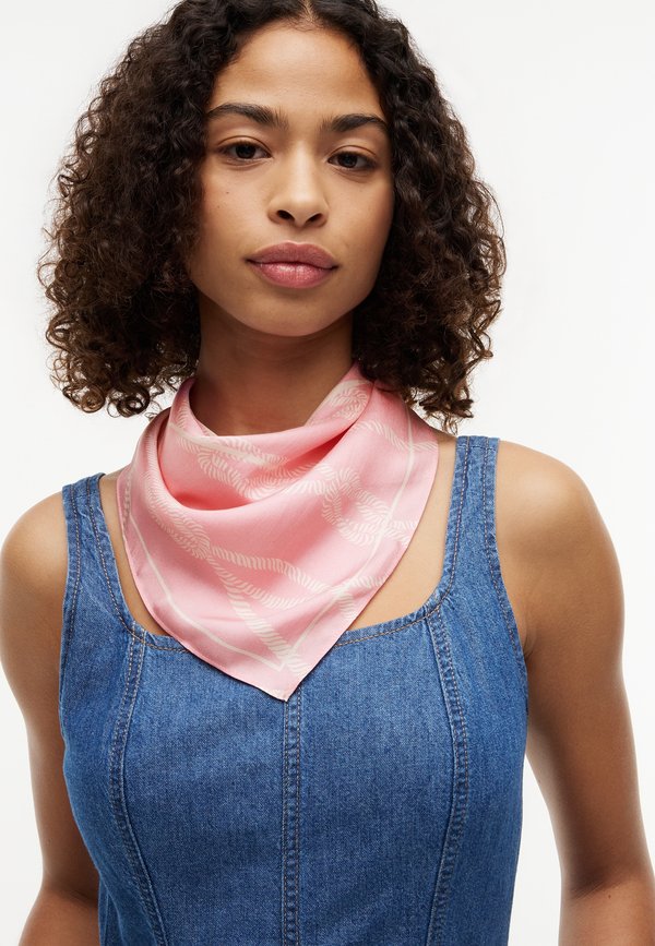 Tommy Hilfiger SCRIPT SQUARE - Foulard - classic pink