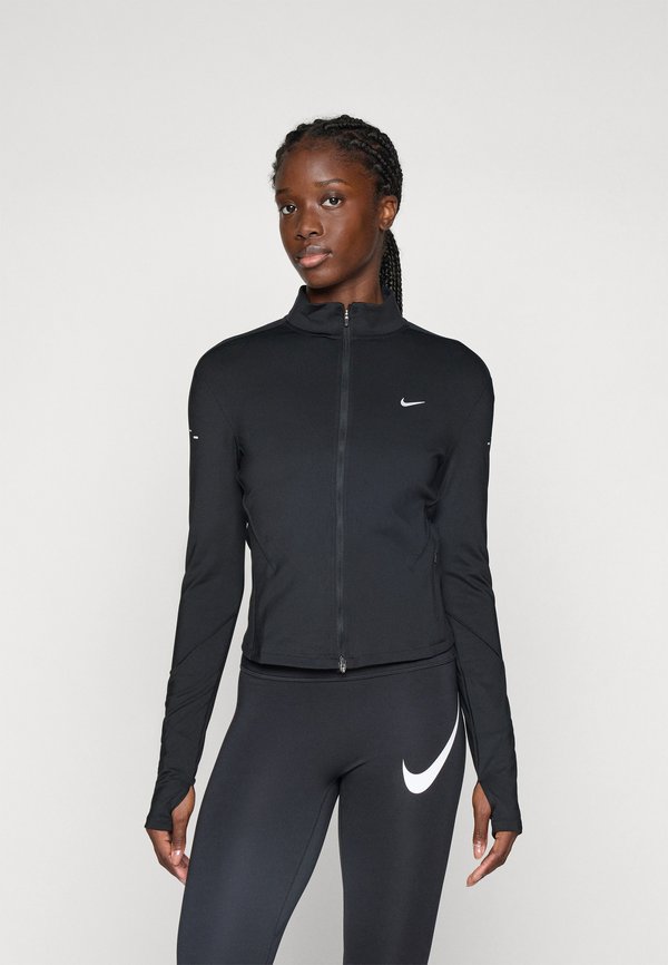 Nike Performance SWIFT - Running jacket - black/reflective silver-coloured