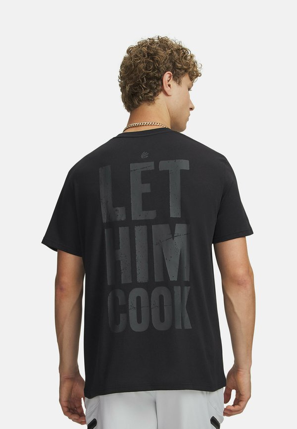 Under Armour CURRY LET HIM COOK - Sports T-shirt - black