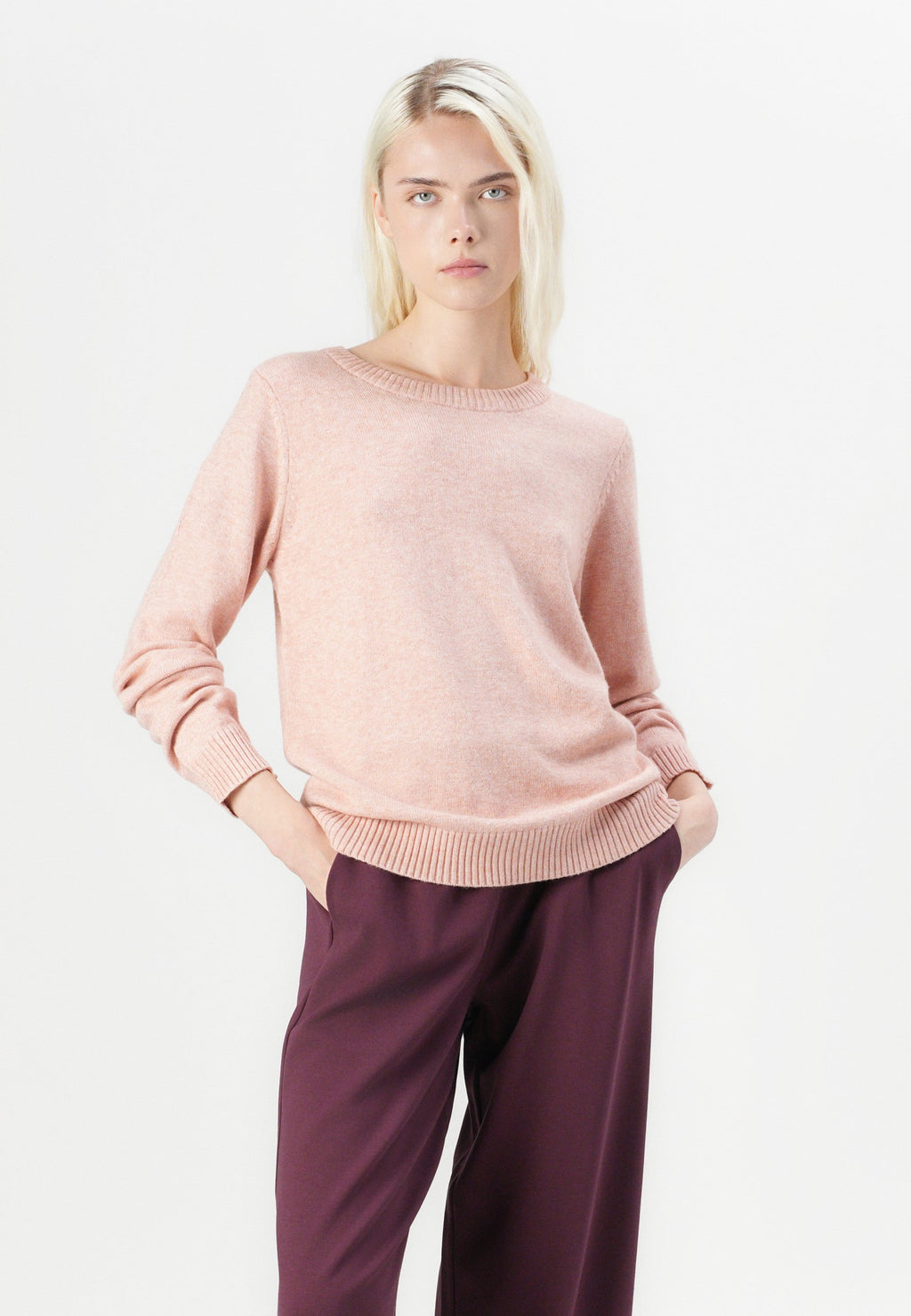VILA VIRIL O-NECK L/S KNIT TOP - NOOS