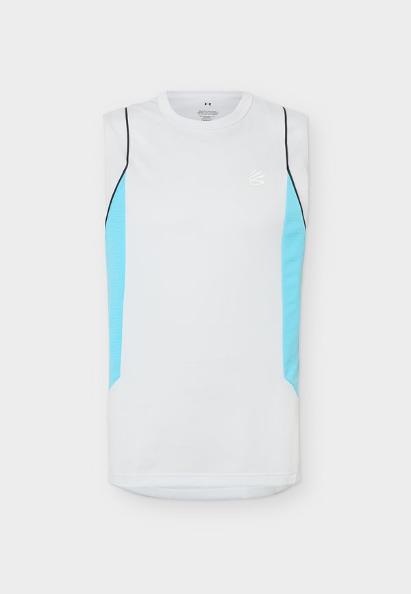 Under Armour HOOPS TRAINING TANK - Top - distant gray/fresco blue/white