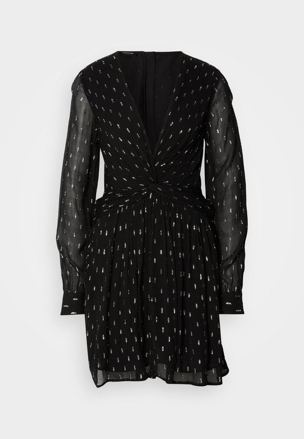 Scotch & Soda LONG SLEEVE MINI DRESS WITH DRAPED FRONT