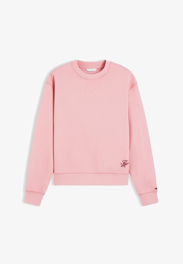 Tommy Hilfiger TOMMY HILFIGER TONAL LOGO CREW NECK SWEATSHIRT - Sweatshirt - carnation pink