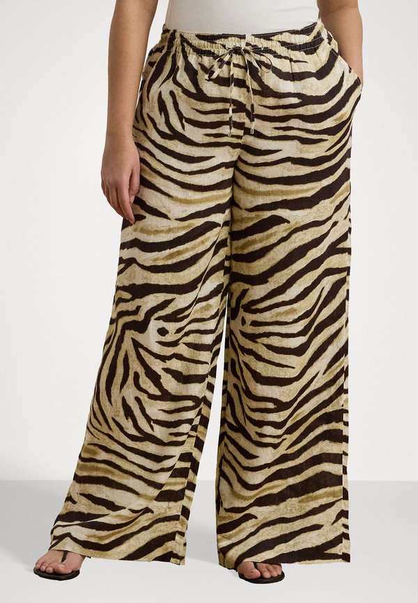 Lauren Ralph Lauren Woman ZEBRA-PRINT LINEN WIDE-LEG PANT
