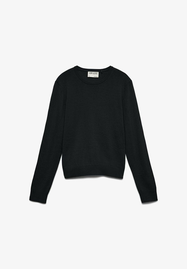 Vero Moda KNITTED PULLOVER AWCARA KNITTED PULLOVER - Jumper - black