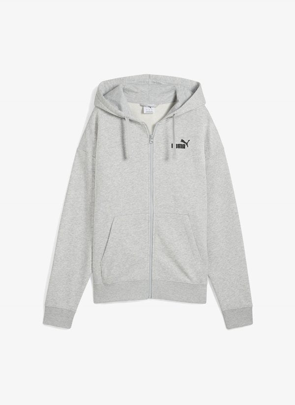 Puma SMALL LOGO COMFORT MIT DURCHGEHENDEM  - Zip-up sweatshirt - light gray heather