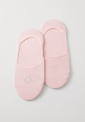 Calvin Klein Underwear WOMEN FOOTIE MID CUT SHINY LOGO 2 PACK - Invisible socks - pink