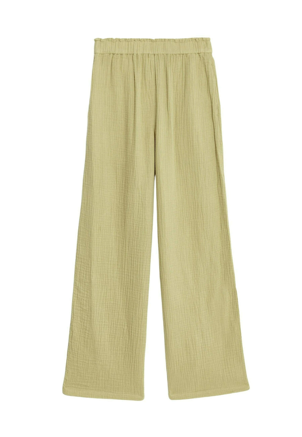 Marks & Spencer PURE COTTON ELASTICATED WAIST RELAXED TROUSERS